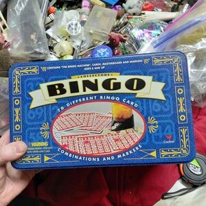 Cardinal Collectors Bingo game set housed in a collectible metal tin.